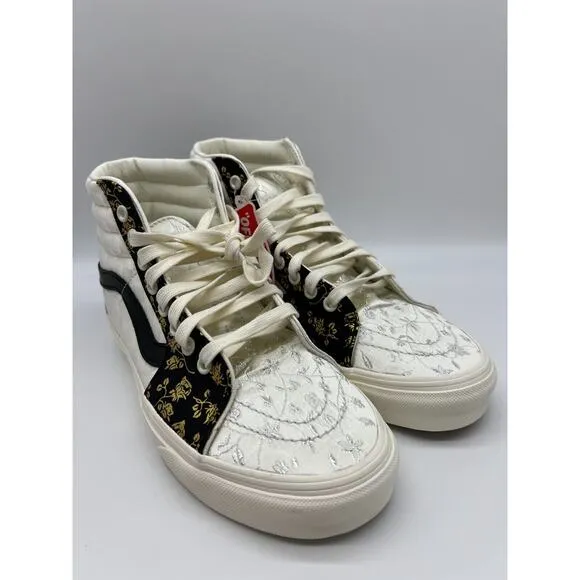 Vans Sk8-Hi Skateboard Shoes Floral Pattern Checks 508731 Men Size 7.5 Womens 9