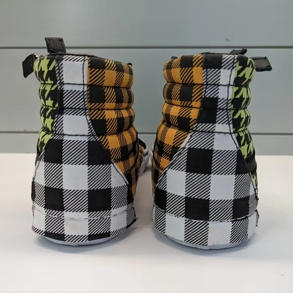Vans SK8-HI Top What the Buffalo - Multi Plaid Skateboard shoes sneakers sz 11