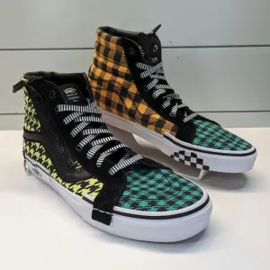 Vans SK8-HI Top What the Buffalo - Multi Plaid Skateboard shoes sneakers sz 11