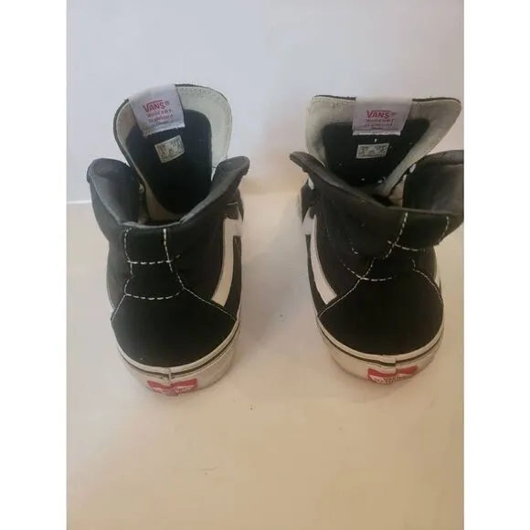 Vans Sk8 Hi Men's Black Suede High Top Skateboard Sneaker Shoes Size 9