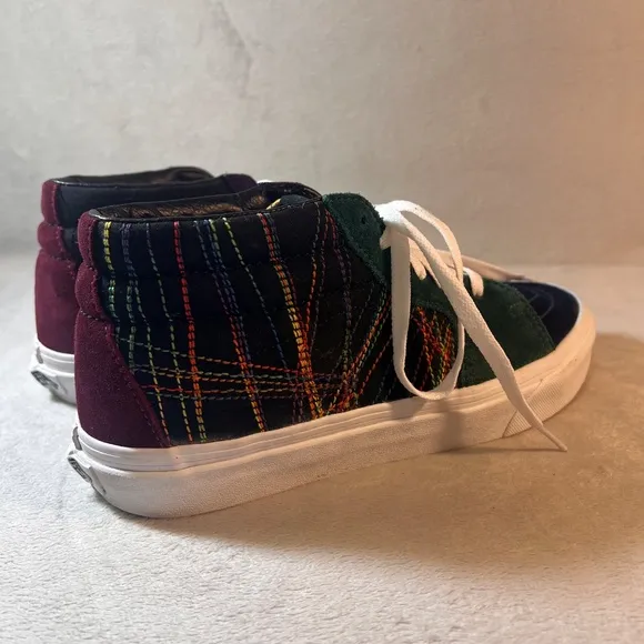 Vans Sk8-Mid Frenzy Dark Rainbow High Tops Skateboard Shoe Size 9 M / 10.5 W