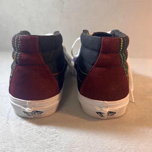 Vans Sk8-Mid Frenzy Dark Rainbow High Tops Skateboard Shoe Size 9 M / 10.5 W