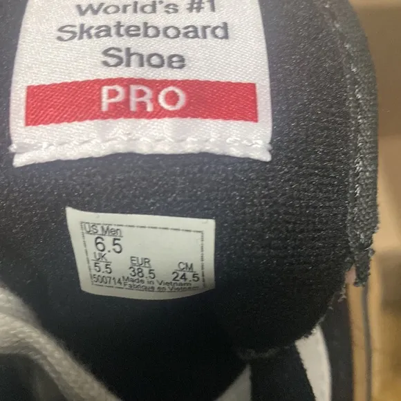 Vans Skate Old Skool Pro Suede Skateboard Shoes Black/Gum - M 6.5 - W 8