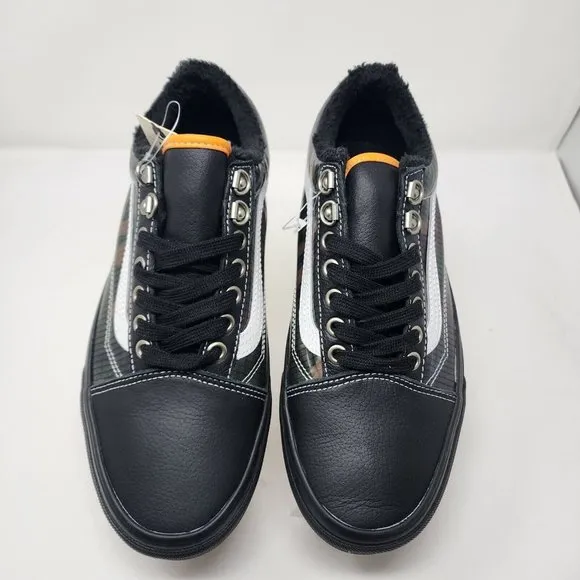 Vans Skateboard Shoes Mens 7.5 Womens 9 Black Camo Old Skool MTE All Weather