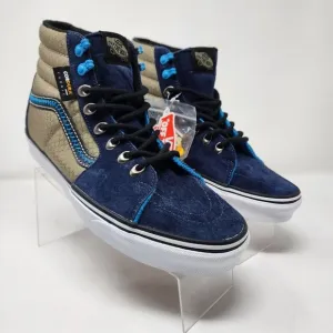 Vans Skateboard Shoes Mens 8.5 Blue Green Sk8 Hi Top Cordura Lace Up Sneakers