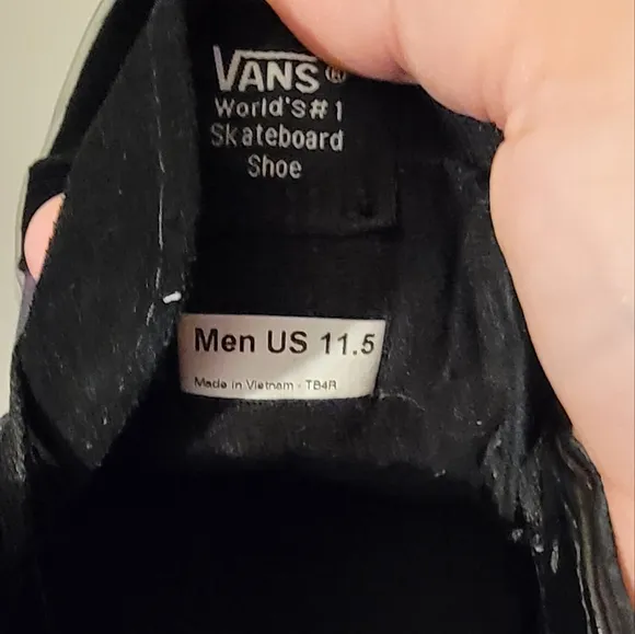 Vans Skateboard Shoes Universe Galaxy Pattern Black Leather Trim size 11.5