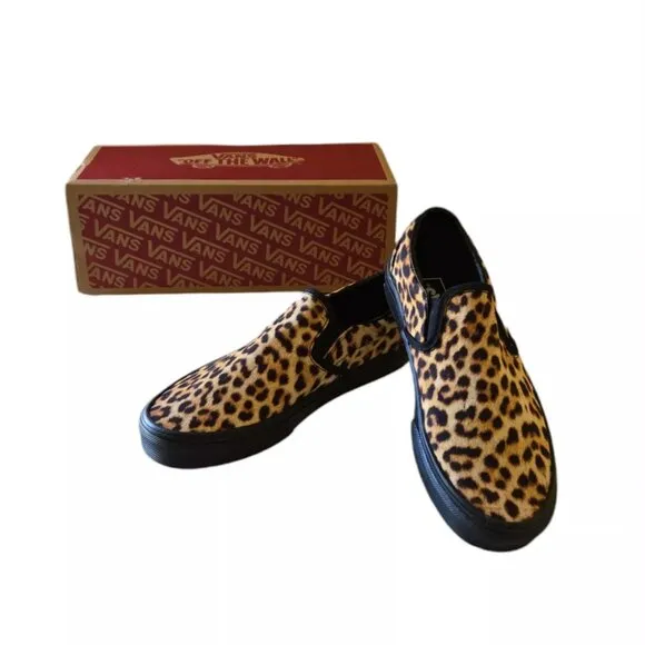 Vans Slip-On Classic '90s Grunge - Leopard Sneakers Shoes Men’s 6.5 Women's 8.0