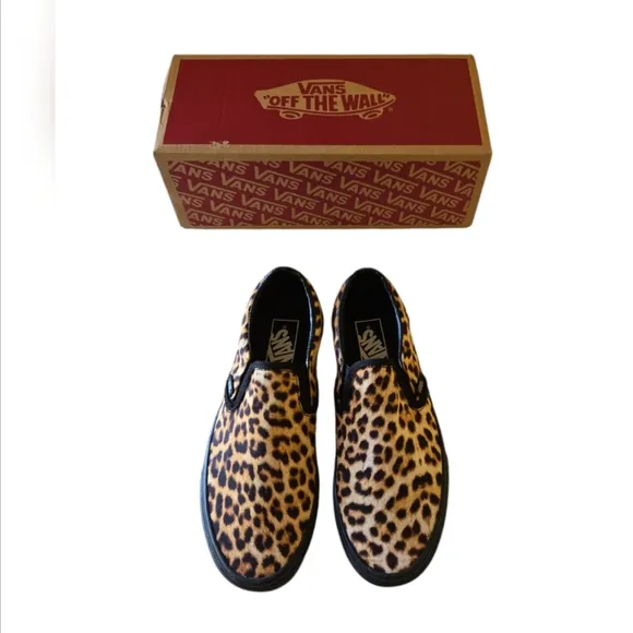 Vans Slip-On Classic '90s Grunge - Leopard Sneakers Shoes Men’s 6.5 Women's 8.0