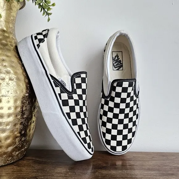 Vans Slip-On Stackform, Checkerboard Black/Classic Men 7.5 Women 9