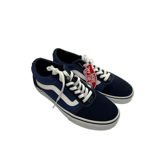 Vans Sneakers Mens 8 Ward Skateboard Skate Shoes Navy Low Top Canvas NIB