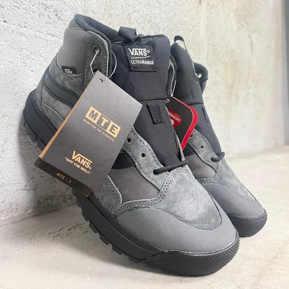 Vans Ultrarange Exo Hi MTE Mens Hiking Boot Outdoor Shoes Gray Black Sneaker