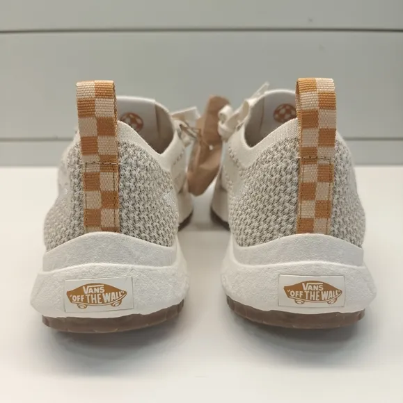 Vans UltraRange VR3 Vintage White Skateboard Beige Knit Sneakers Women's 7
