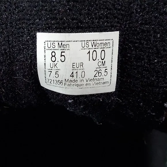 Vans Unisex Size M8.5/W10 Platform Skateboard Sneaker Suede Trainer Shoe