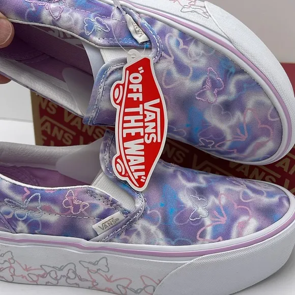 Vans WMNS Purple Platform Sneakers Classic Slip-OnButterfly DreamsVN0A7Q5RKPL