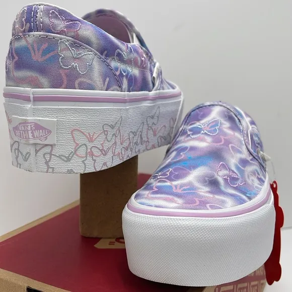 Vans WMNS Purple Platform Sneakers Classic Slip-OnButterfly DreamsVN0A7Q5RKPL