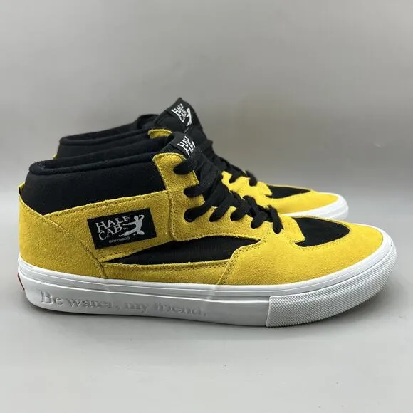 Vans x Half Cab Bruce Lee Sneakers Men Size 11.5 Black Yellow Skateboard Shoes