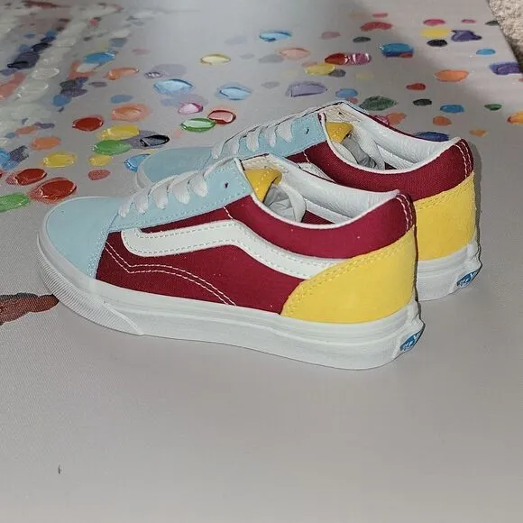 Vans Old Skool Classic Retro Rainbow Multi Color Skate Shoes Size 13