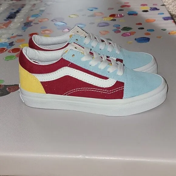 Vans Old Skool Classic Retro Rainbow Multi Color Skate Shoes Size 13