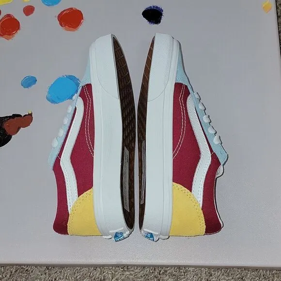 Vans Old Skool Classic Retro Rainbow Multi Color Skate Shoes Size 13