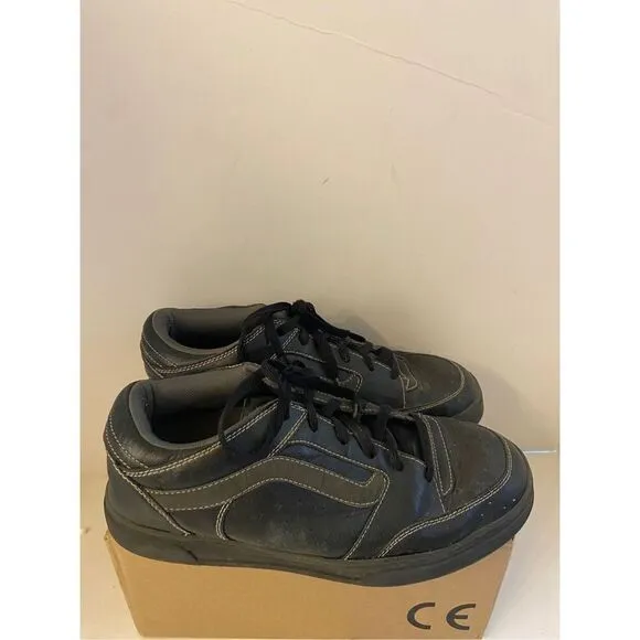 Vans Professional skateboard shoes mens 12 black leather