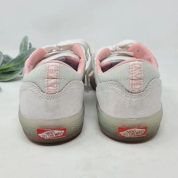 VANS Skate AVE Pro White Powder Pink Ice Bottom Shoes Men's 6.5 Women's 8