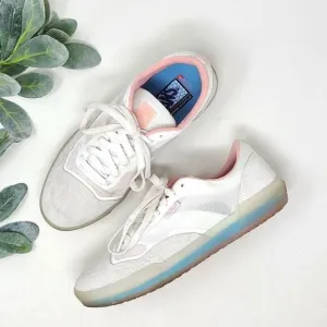 VANS Skate AVE Pro White Powder Pink Ice Bottom Shoes Men's 6.5 Women's 8