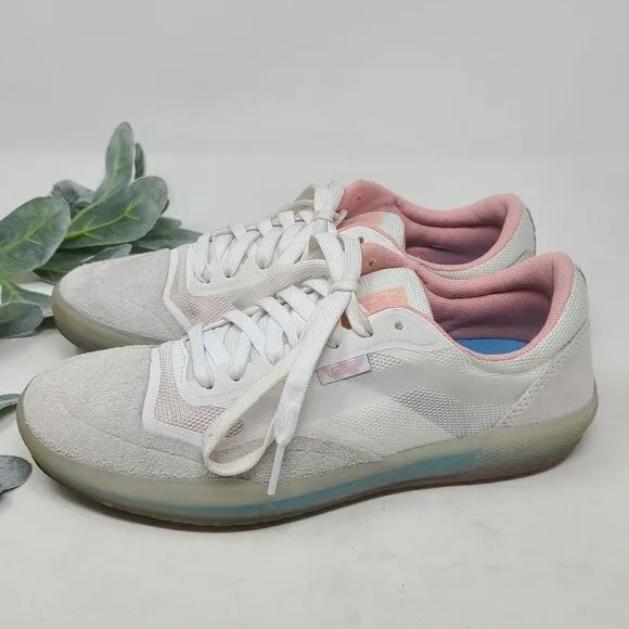 VANS Skate AVE Pro White Powder Pink Ice Bottom Shoes Men's 6.5 Women's 8