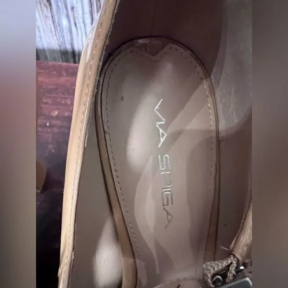 Via Spiga nude leather heels Size 9