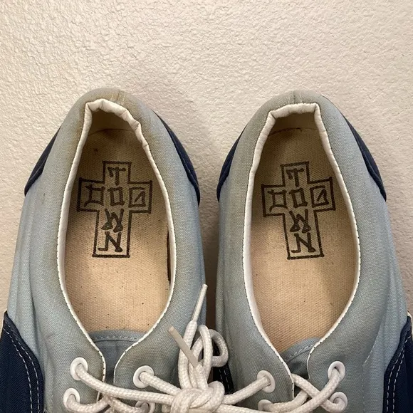 Vintage 2000 DogTown &amp; Z-Boys Vans Skateboard Shoes Sz US 11 Blue Canvas Sneaker