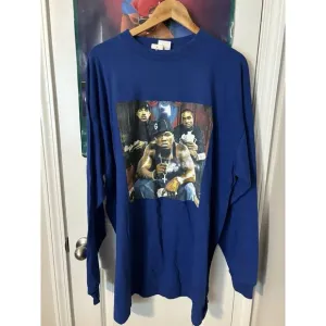 vintage 50 cent g unit rare blue longsleeve shirt rap hip hop size 2XL deadstock
