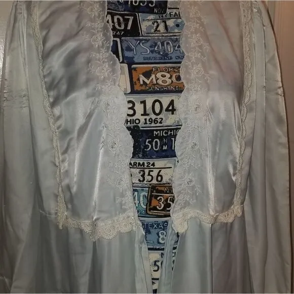 Vintage Christian Dior night gown ligth blue from the 70's