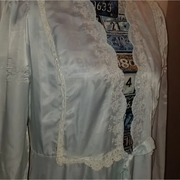 Vintage Christian Dior night gown ligth blue from the 70's
