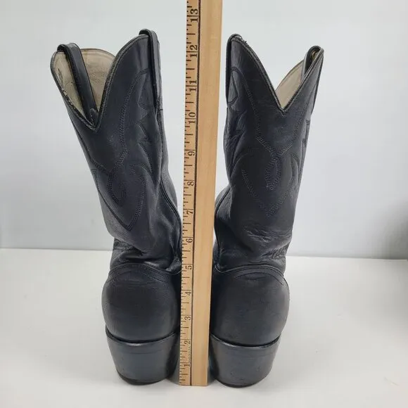 Vintage Durango TR760 Men's Black Leather Cowboy Boots US Size 12EE
