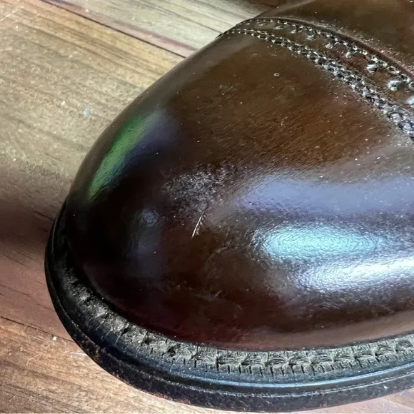 Vintage Hanover Dress Shoes Men's 7.5 D Oxford Wingtip Brown Leather Classic USA