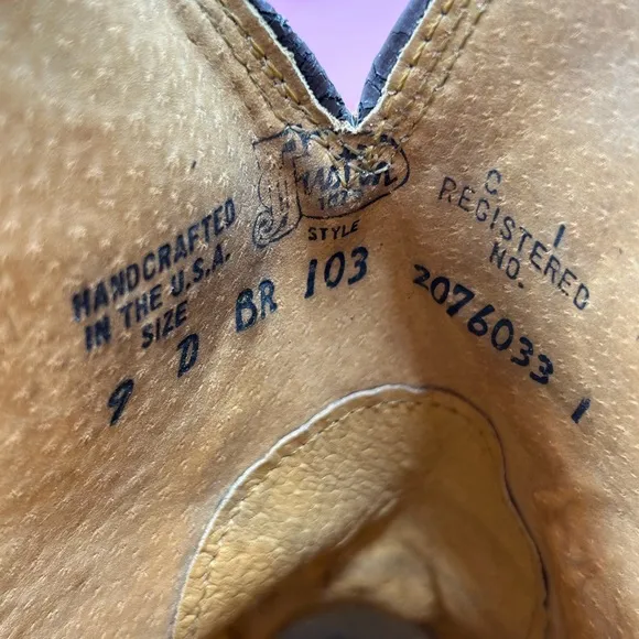 Vintage Justin Bent rail cowboy boots