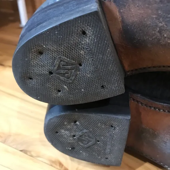 Vintage Mens Mason Gray Leather Pull On Cowboy Boots Preowned Size 9 USA