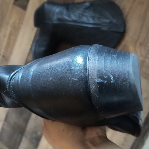 Vintage Nocona Black Leather Western Cowboy Boots Sz 9EEE Men