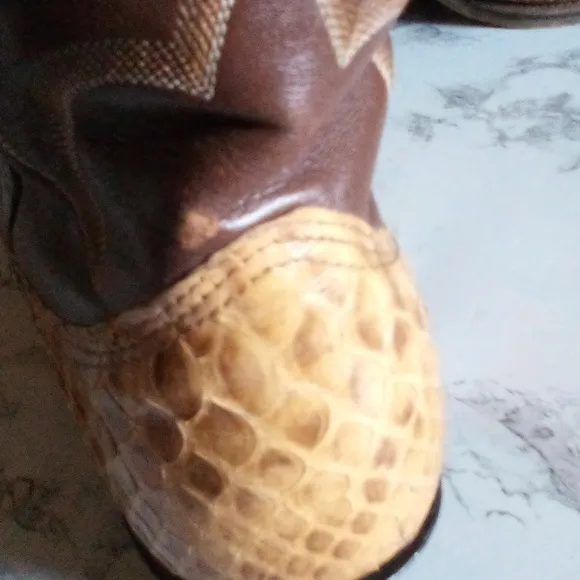 Vintage Nocona  Snakeskin Boots Men Size 9D