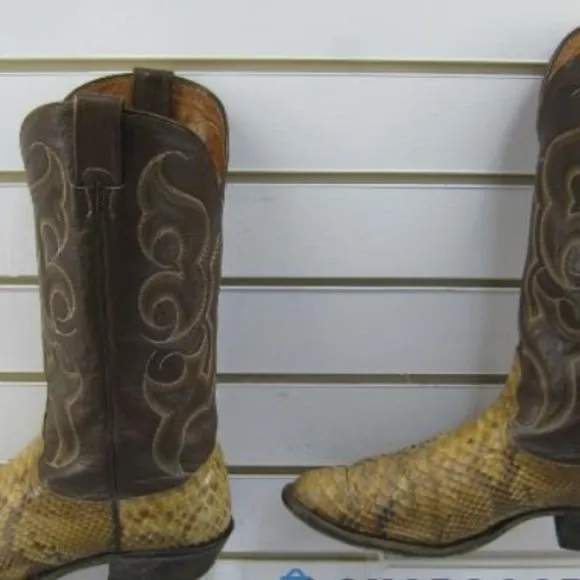Vintage Nocona  Snakeskin Boots Men Size 9D