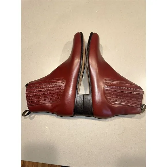 Vintage Palomino Boots Mens Size 9 B Made in Mexico Slip on Ankle Leather Rare