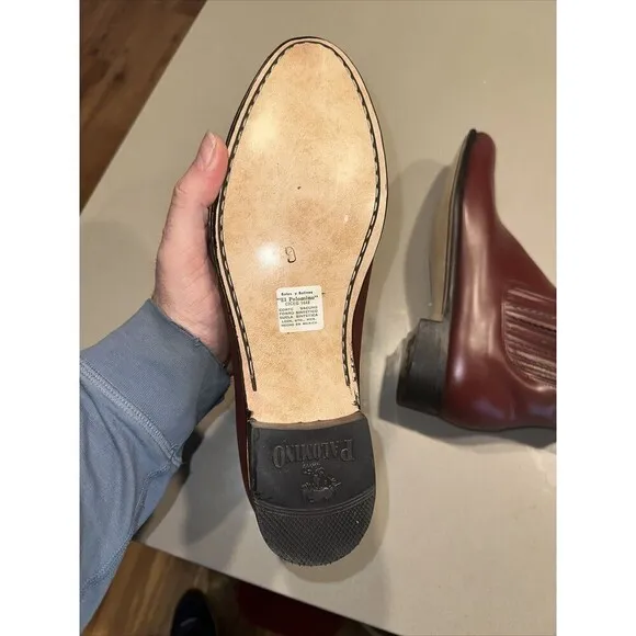 Vintage Palomino Boots Mens Size 9 B Made in Mexico Slip on Ankle Leather Rare