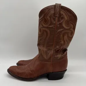 VINTAGE TONY LAMA 8540 MEN SZ 10.5B EXOTIC LEATHER COWBOY BOOTS LIZARD/CALF SKIN