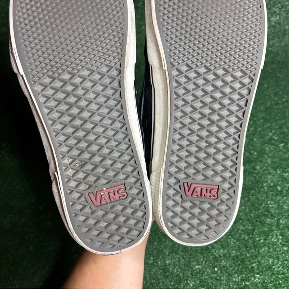 Vintage Vans Low Top Fat Tongue Skateboard Shoes Black Mens Size 12
