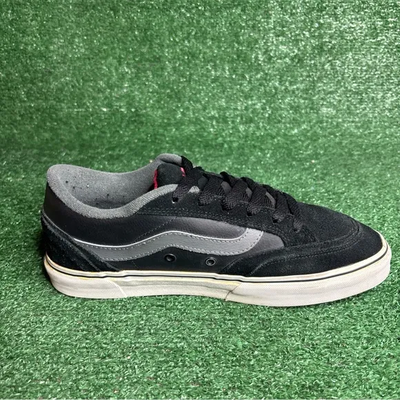 Vintage Vans Low Top Fat Tongue Skateboard Shoes Black Mens Size 12