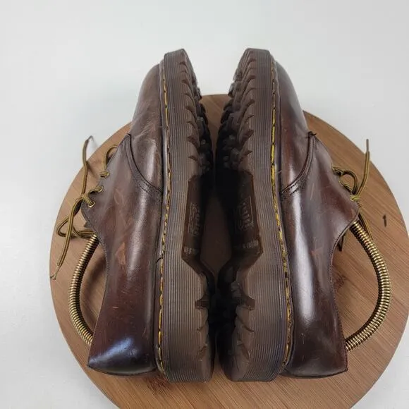 Vtg 90s Doc Martens Oxford Shoes Brown Leather England Leather Men's UK 9 US 10