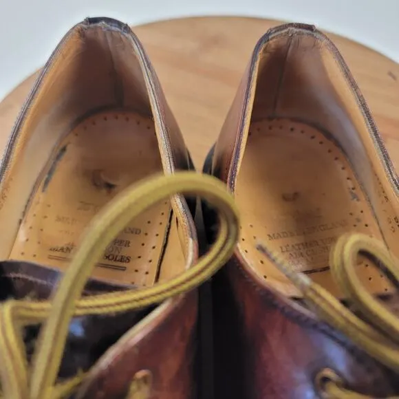 Vtg 90s Doc Martens Oxford Shoes Brown Leather England Leather Men's UK 9 US 10