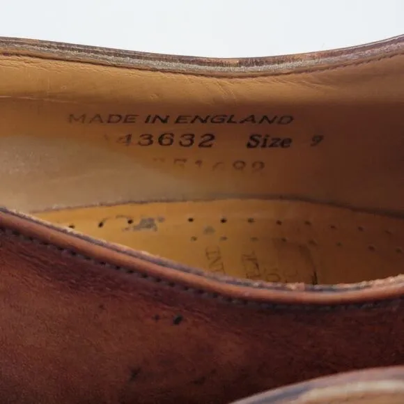 Vtg 90s Doc Martens Oxford Shoes Brown Leather England Leather Men's UK 9 US 10