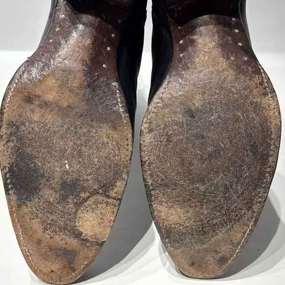 VTG Justin 12&quot; Black Western Boots 1777 Men Size 12B Narrow (*See Description*)