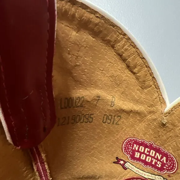Vtg Nocona Women’s Boots NCAA University O F Oklahoma Sz 7 B