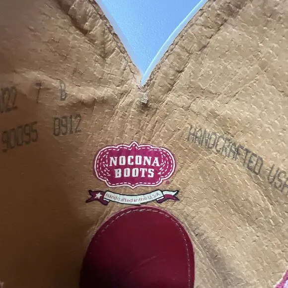 Vtg Nocona Women’s Boots NCAA University O F Oklahoma Sz 7 B